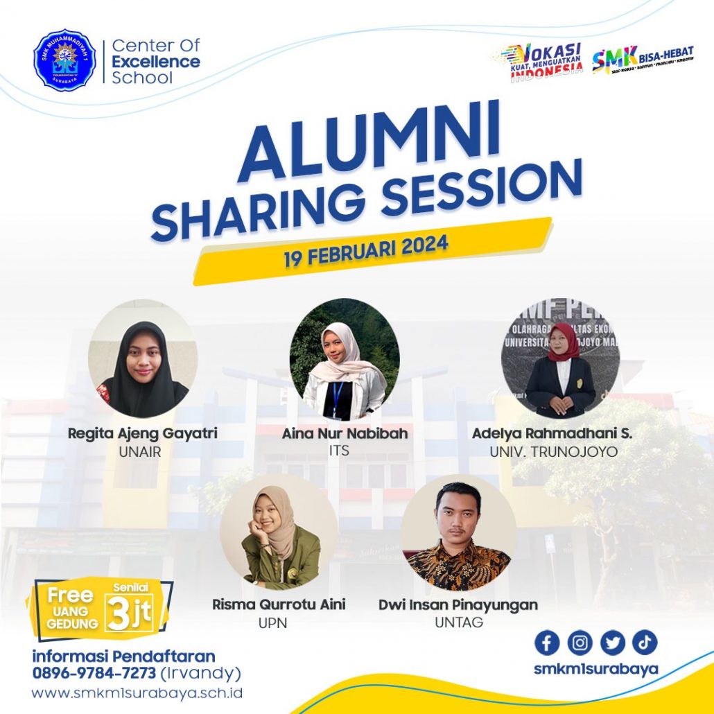 alumni sharing session SMK Muhammadiyah 1 Surabaya