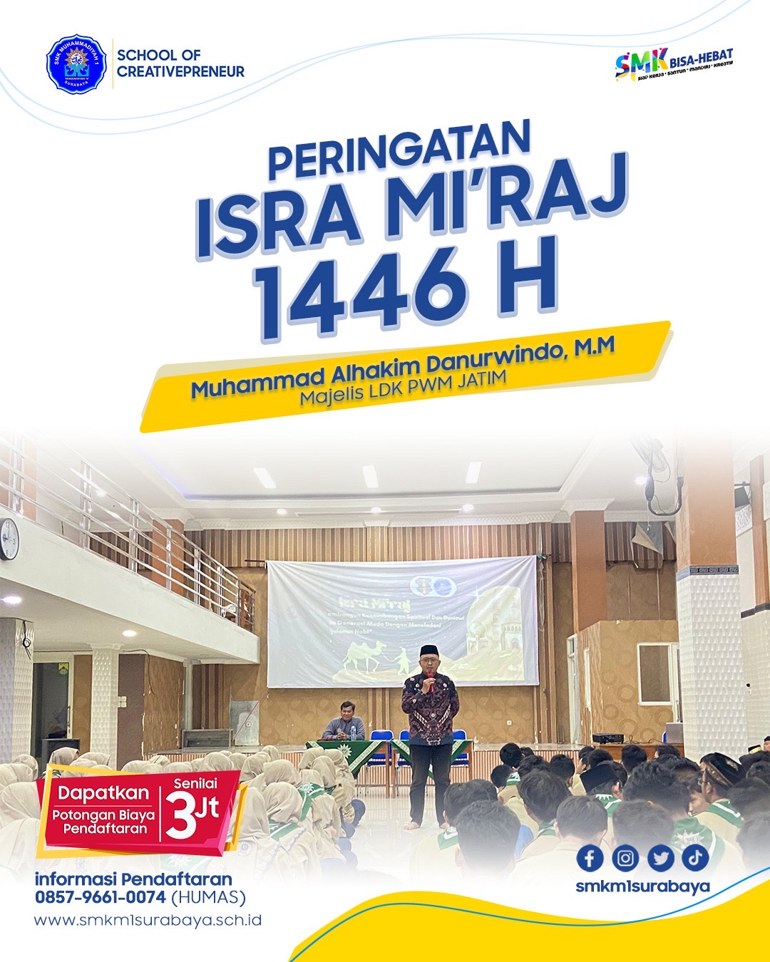 SMK Mudisa Berbagi Ratusan Makanan Dalam Peringatan Isra’ Mi’raj 1446 H